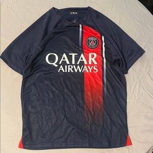 Paris Soccer Jersey in Navy and Red